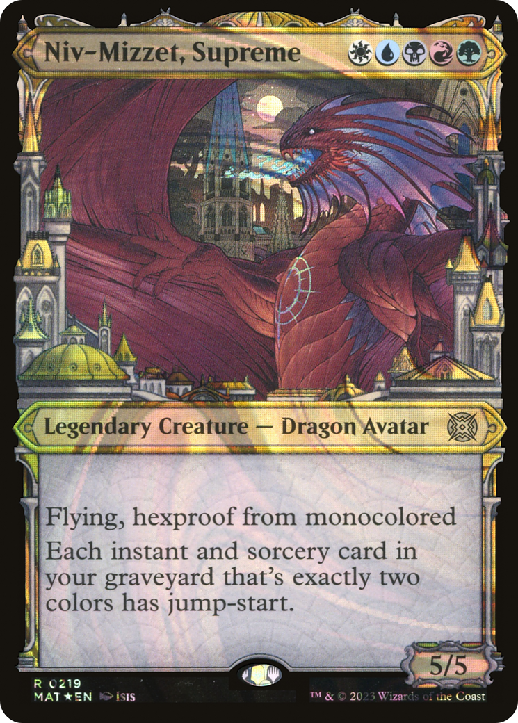 FOIL Niv-Mizzet, Supreme (Halo Foil) (MAT-219) - March of the Machine: The Aftermath - Magic The Gathering