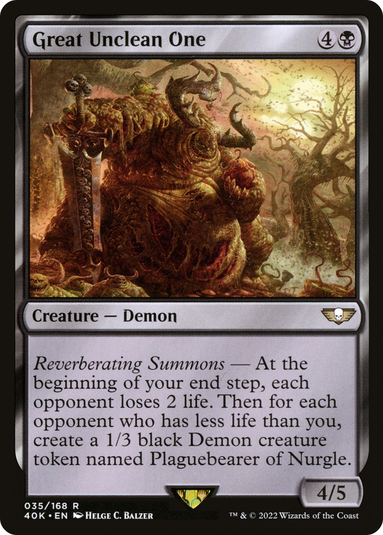 Great Unclean One (40K-035) - Warhammer 40,000 Commander - Magic The Gathering
