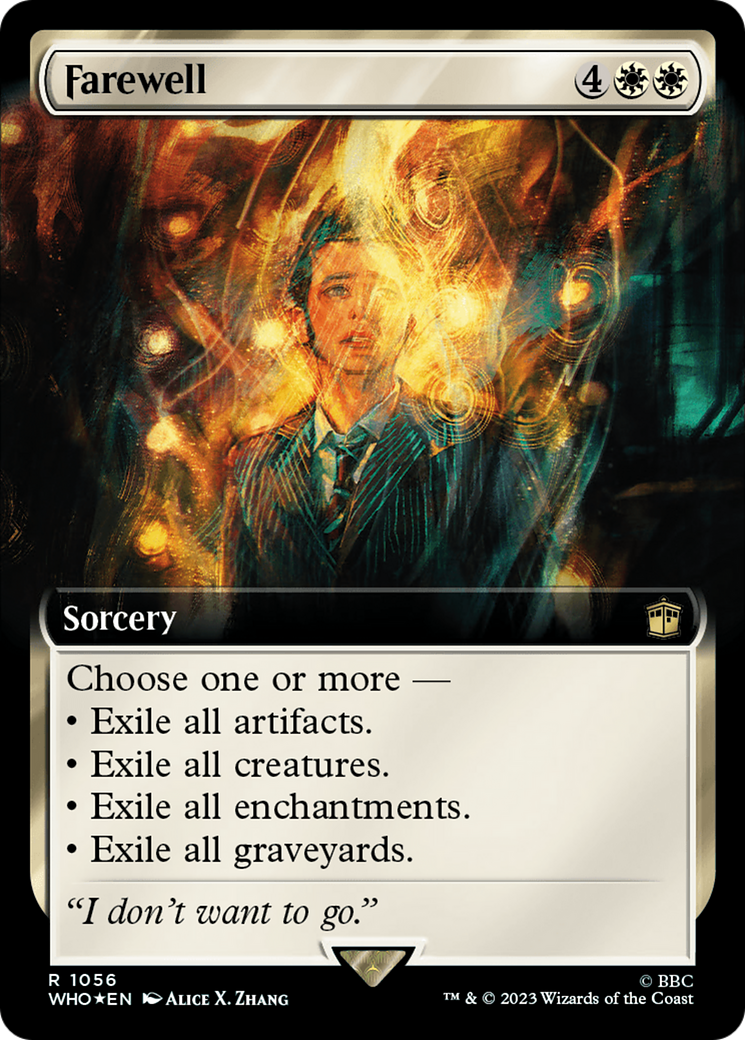 FOIL Farewell (Extended Art) (Surge Foil) (WHO-1056) - Doctor Who - Magic The Gathering