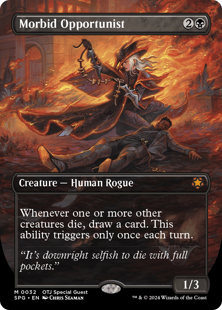 FOIL Morbid Opportunist (Borderless) (SPG-032) - Special Guests - Magic The Gathering