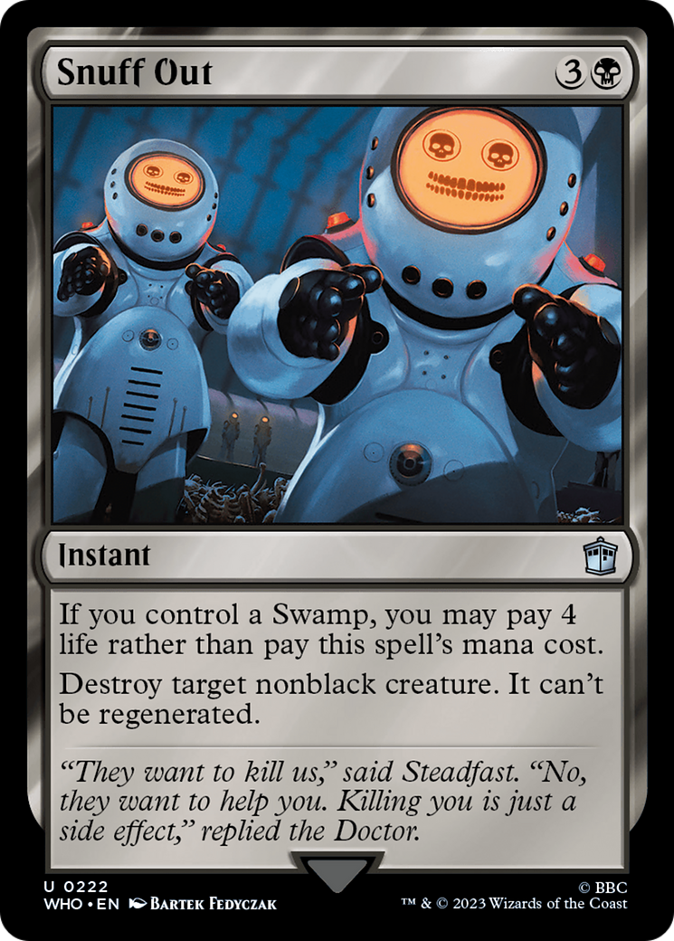 FOIL Snuff Out (WHO-222) - Doctor Who - Magic The Gathering