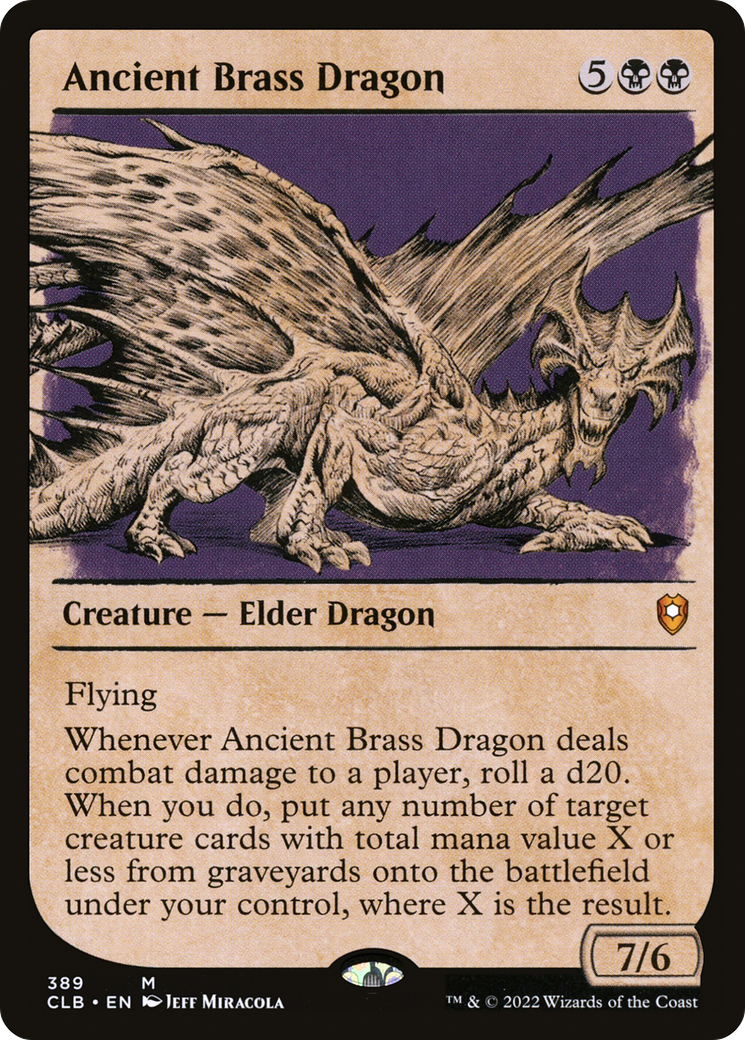 Ancient Brass Dragon (Showcase) (CLB-389) - Commander Legends: Battle for Baldur's Gate: (Showcase) - Magic The Gathering