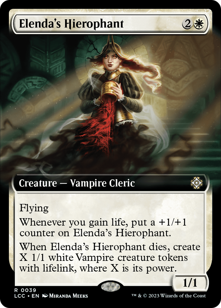Elenda's Hierophant (Extended Art) (LCC-039) - The Lost Caverns of Ixalan Commander - Magic The Gathering