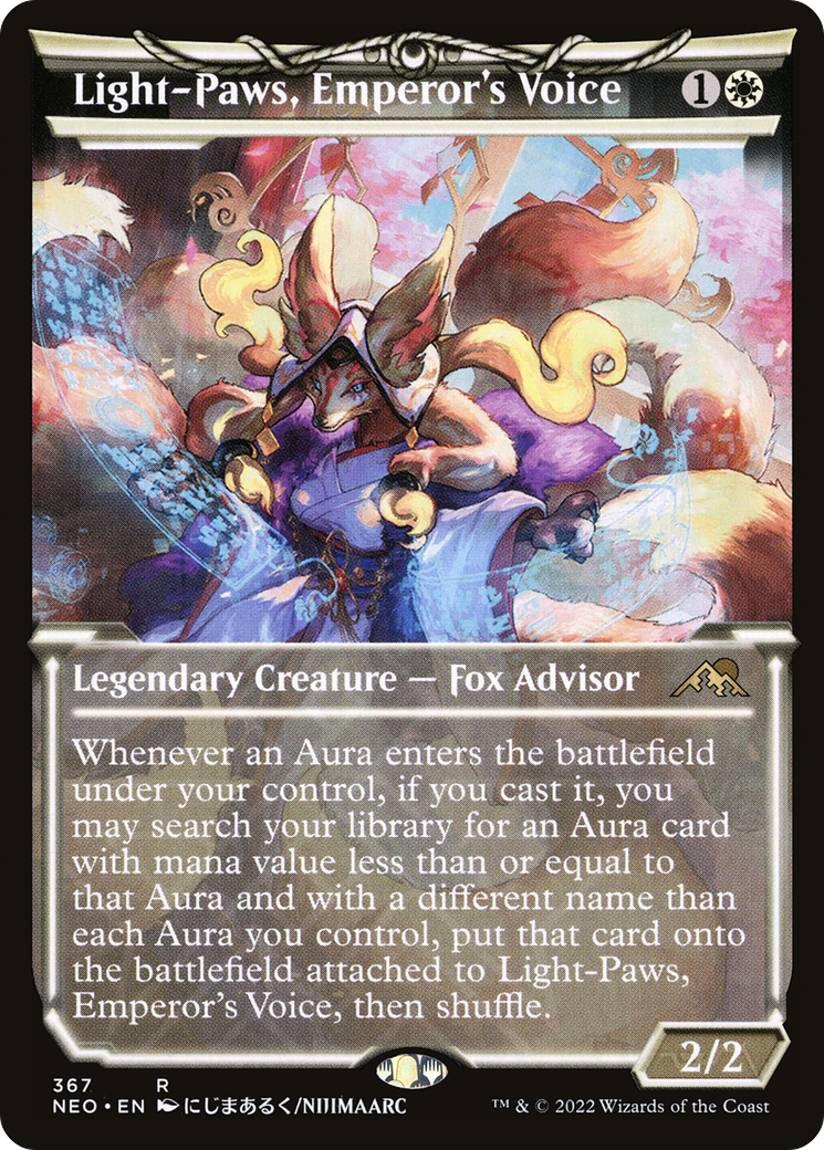 FOIL Light-Paws, Emperor's Voice (Showcase) (NEO-367) - Kamigawa: Neon Dynasty - Magic The Gathering
