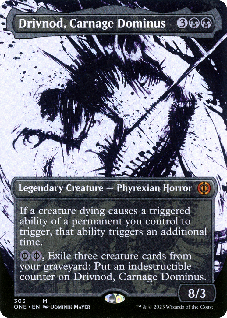 FOIL Drivnod, Carnage Dominus (Showcase) (ONE-305) - Phyrexia: All Will Be One - Magic The Gathering