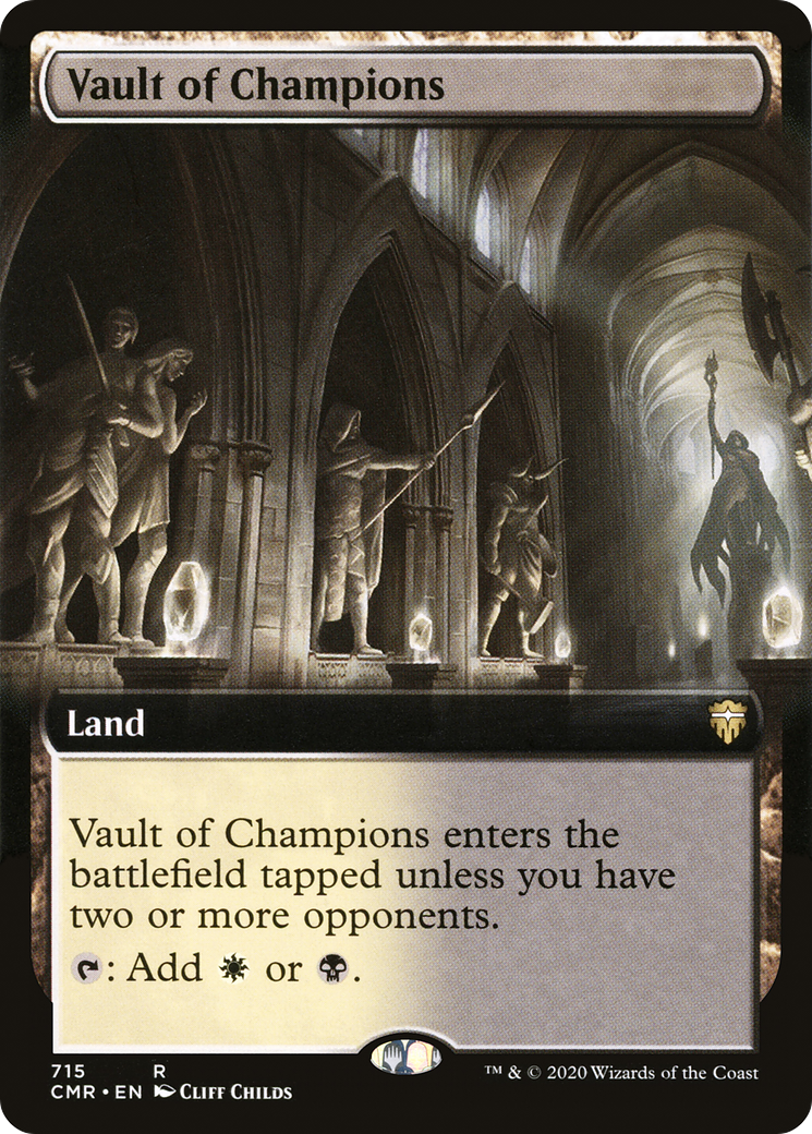 FOIL Vault of Champions (Extended Art) (CMR-715) - Commander Legends - Magic The Gathering