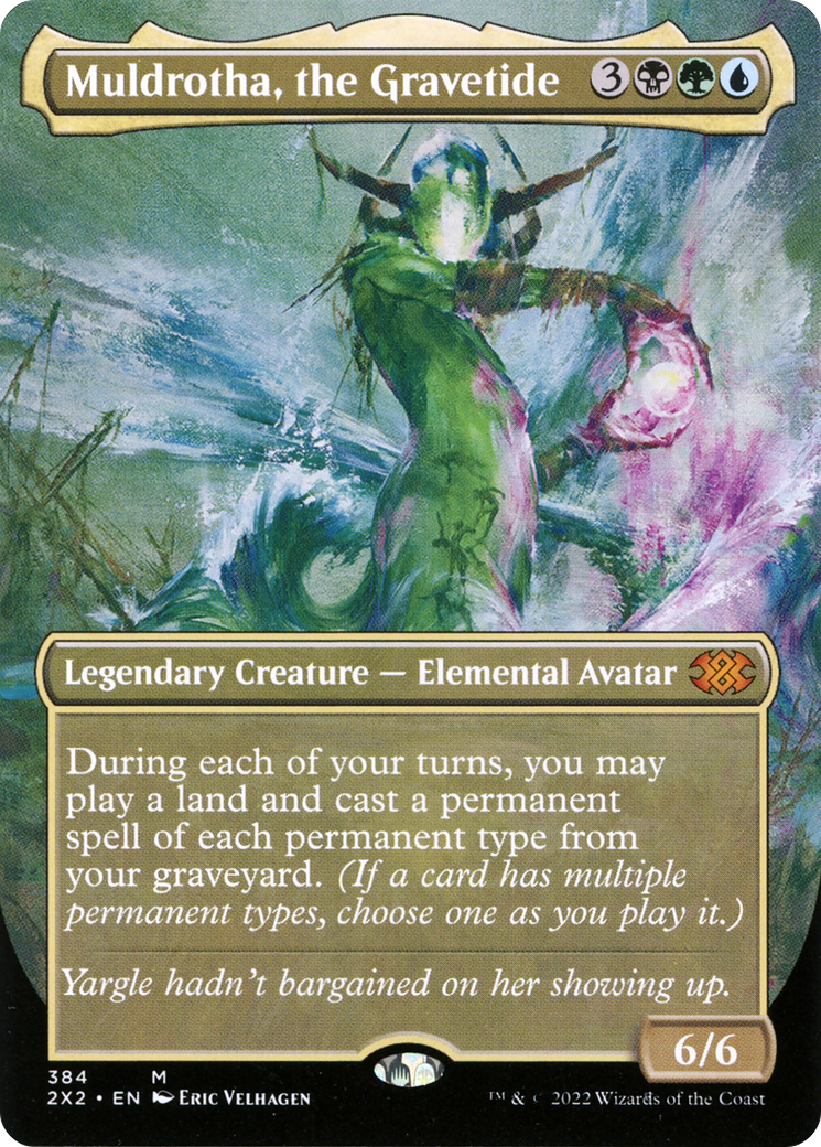 FOIL Muldrotha, the Gravetide (Borderless) (2X2-384) - Double Masters 2022 - Magic The Gathering