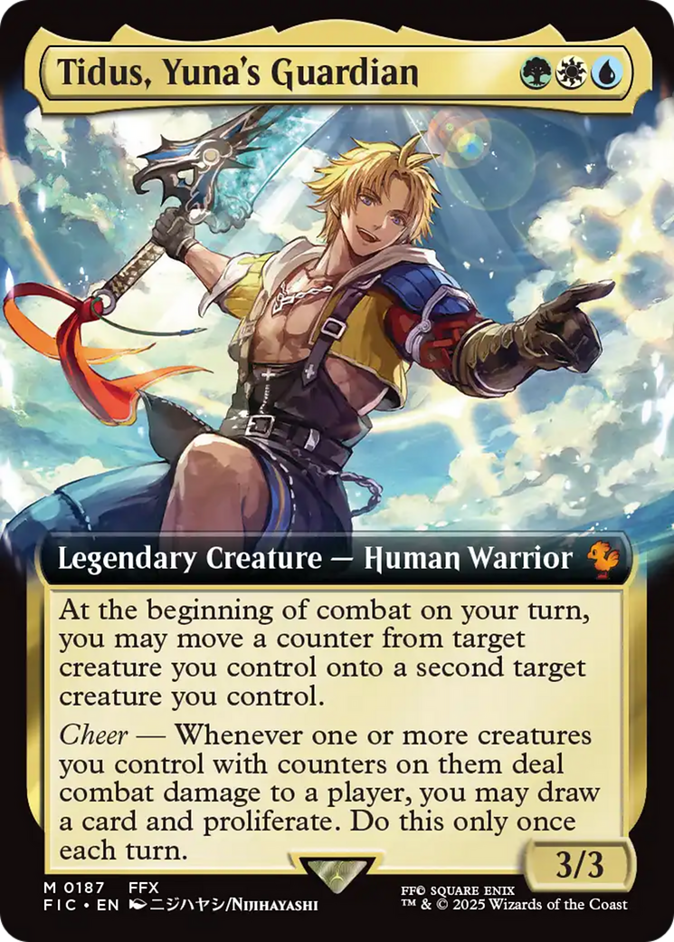 Tidus, Yuna's Guardian (Extended Art) (FIC-187) - Commander: FINAL FANTASY - Magic The Gathering