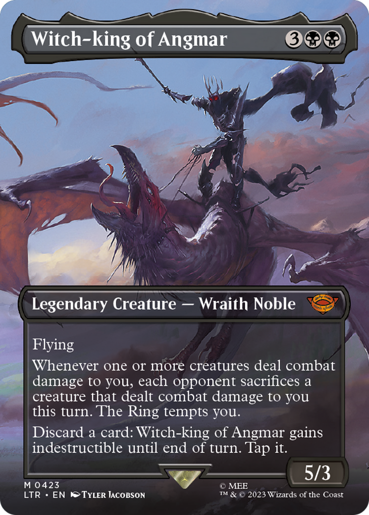 Witch-king of Angmar (Borderless) (LTR-423) - The Lord of the Rings: Tales of Middle-earth - Magic The Gathering