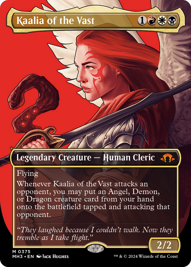 FOIL Kaalia of the Vast (Borderless) (0375) (MH3-375) - Modern Horizons 3 - Magic The Gathering