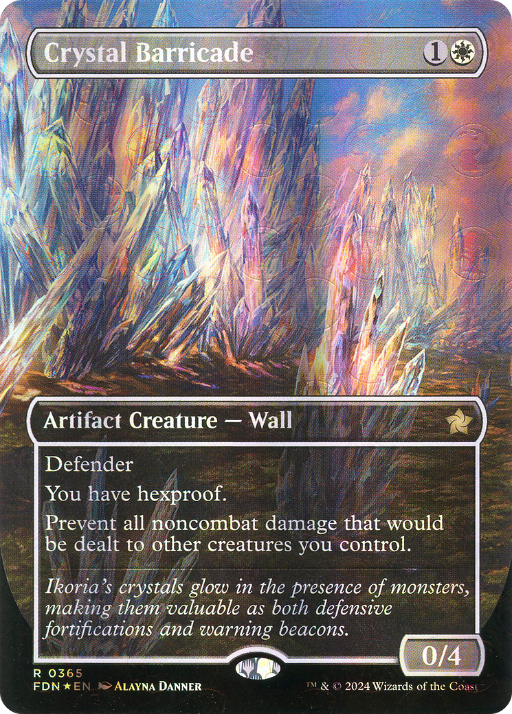 FOIL Crystal Barricade (FDN-365) - Foundations - Magic The Gathering