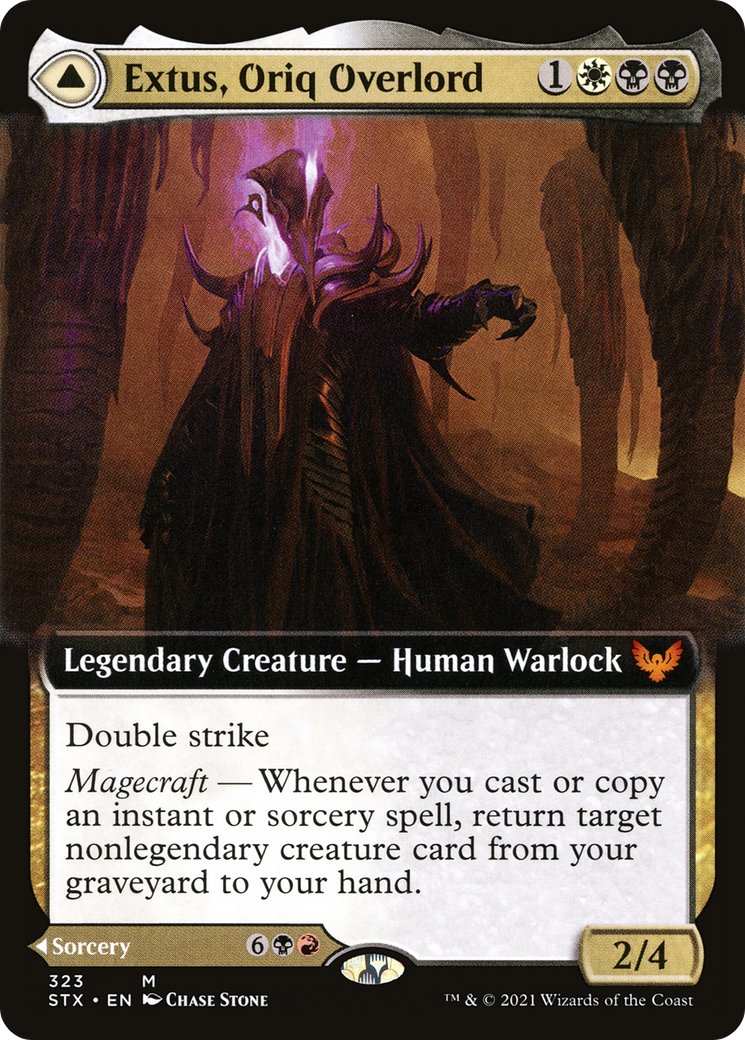 FOIL Extus, Oriq Overlord (Extended Art) (STX-323) - Strixhaven: School of Mages - Magic The Gathering