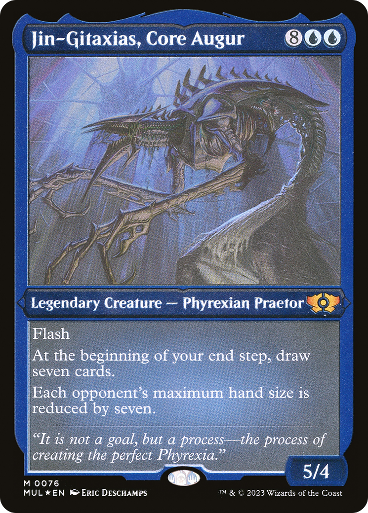 ETCHED FOIL Jin-Gitaxias, Core Augur (Foil Etched) (MUL-076) - Multiverse Legends - Magic The Gathering