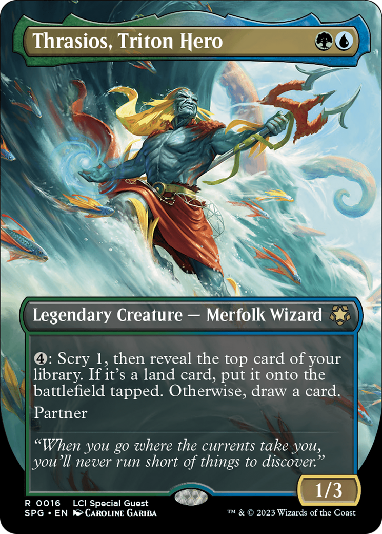 Thrasios, Triton Hero (Borderless) (SPG-016) - Special Guests - Magic The Gathering