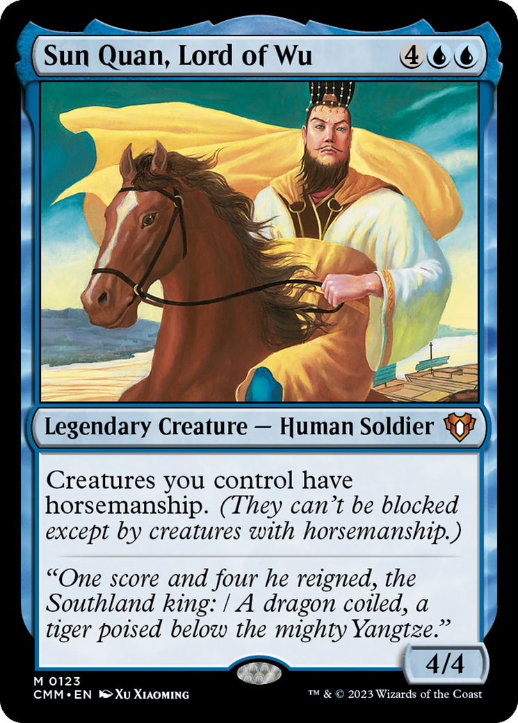 FOIL Sun Quan, Lord of Wu (CMM-123) - Commander Masters - Magic The Gathering