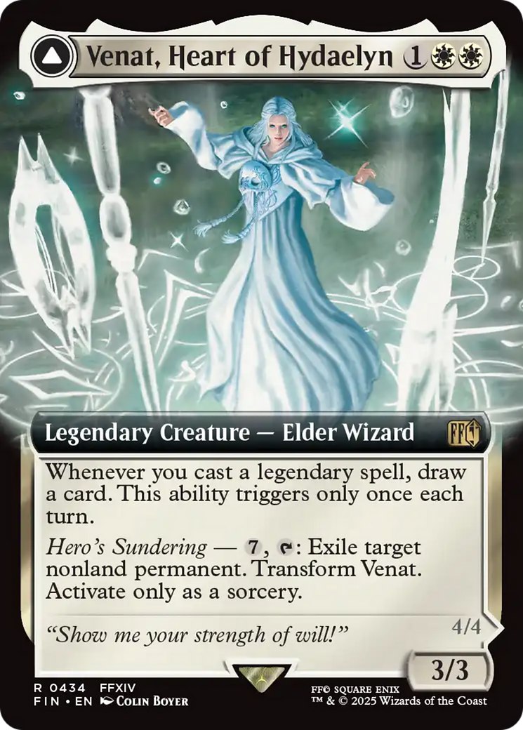 FOIL Venat, Heart of Hydaelyn // Hydaelyn, the Mothercrystal (FIN-434) - FINAL FANTASY - Magic The Gathering