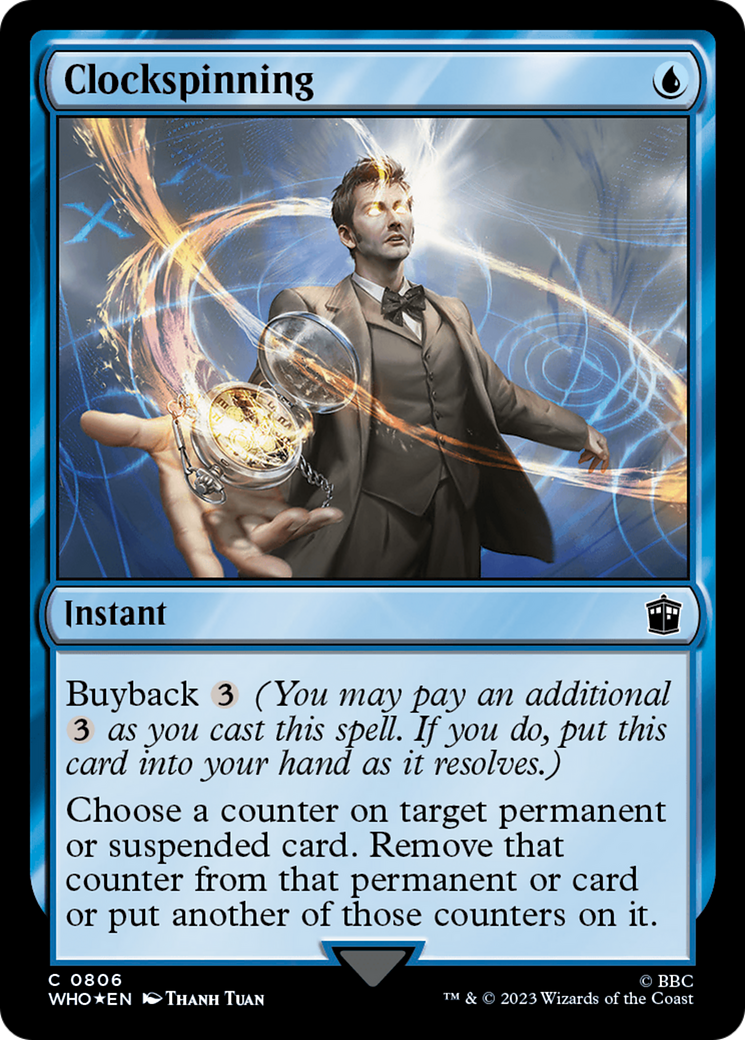 FOIL Clockspinning (Surge Foil) (WHO-806) - Doctor Who - Magic The Gathering