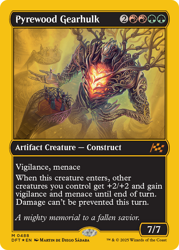 FOIL Pyrewood Gearhulk (DFT-488) - Aetherdrift - Magic The Gathering