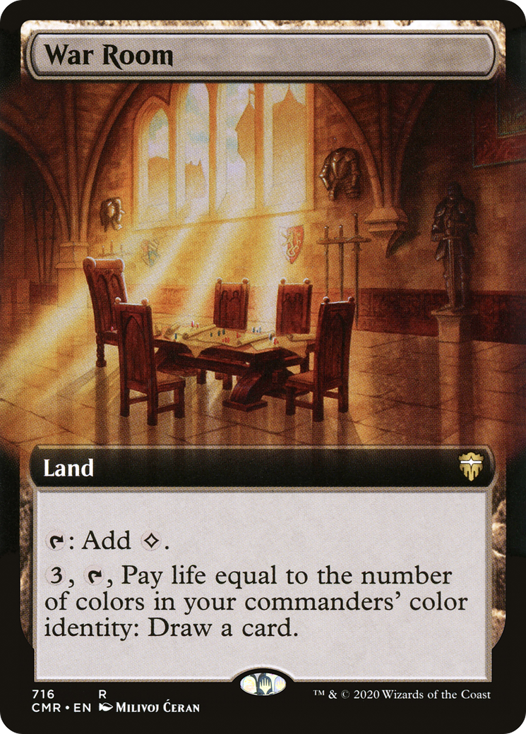 FOIL War Room (Extended Art) (CMR-716) - Commander Legends - Magic The Gathering