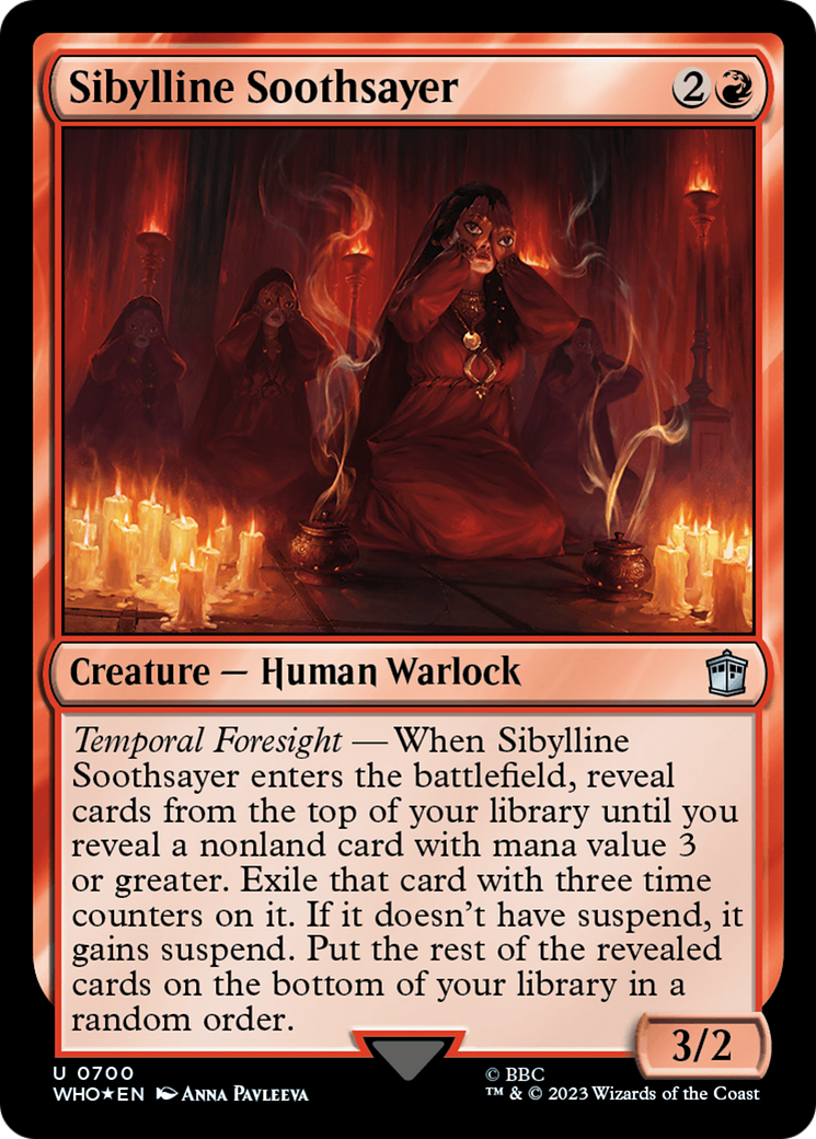 FOIL Sibylline Soothsayer (Surge Foil) (WHO-700) - Doctor Who - Magic The Gathering