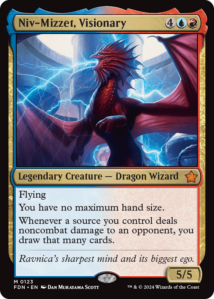 FOIL Niv-Mizzet, Visionary (FDN-123) - Foundations - Magic The Gathering