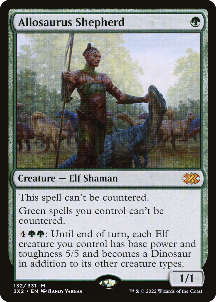 FOIL Allosaurus Shepherd (2X2-132) - Double Masters 2022 - Magic The Gathering