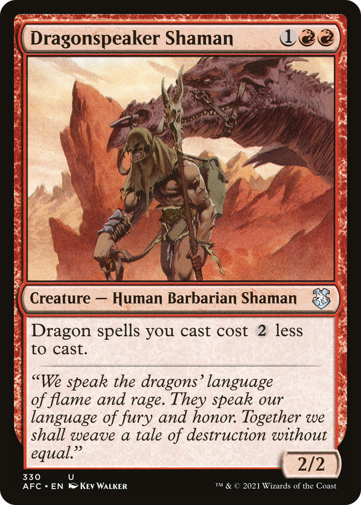 Dragonspeaker Shaman (AFC-330) - Forgotten Realms Commander - Magic The Gathering