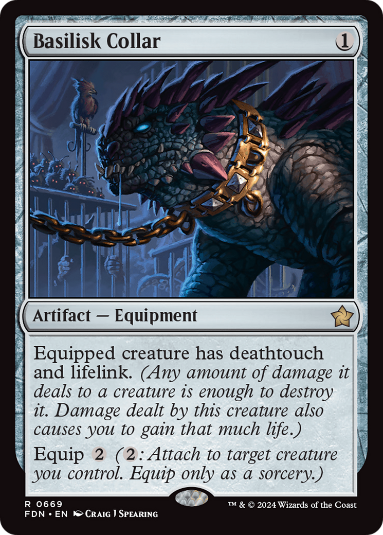Basilisk Collar (FDN-669) - Foundations - Magic The Gathering