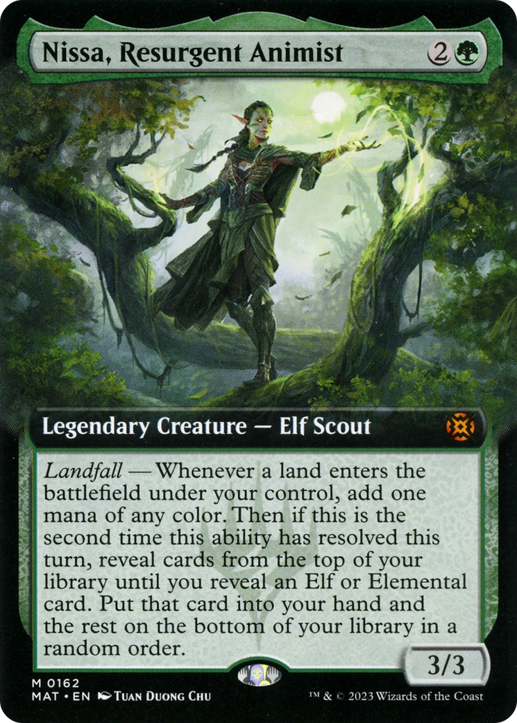 FOIL Nissa, Resurgent Animist (Extended Art) (MAT-162) - March of the Machine: The Aftermath - Magic The Gathering