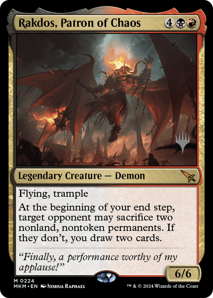 FOIL Rakdos, Patron of Chaos (PPMKM-224P) - Murders at Karlov Manor Promos - Magic The Gathering