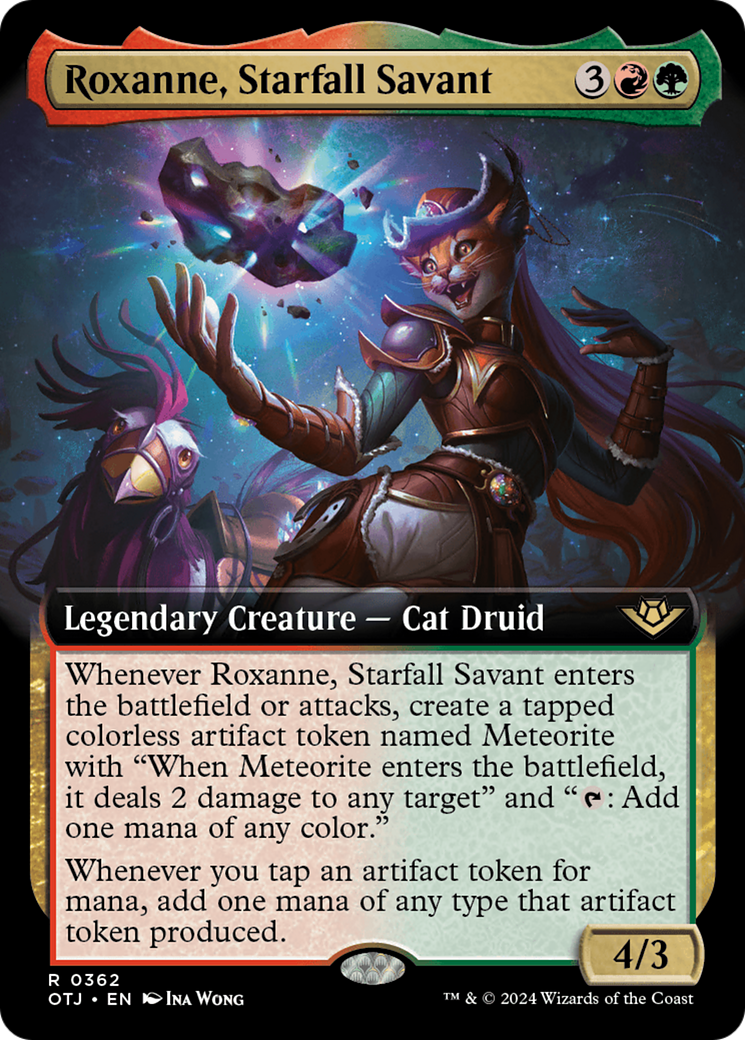 FOIL Roxanne, Starfall Savant (Extended Art) (OTJ-362) - Outlaws of Thunder Junction - Magic The Gathering