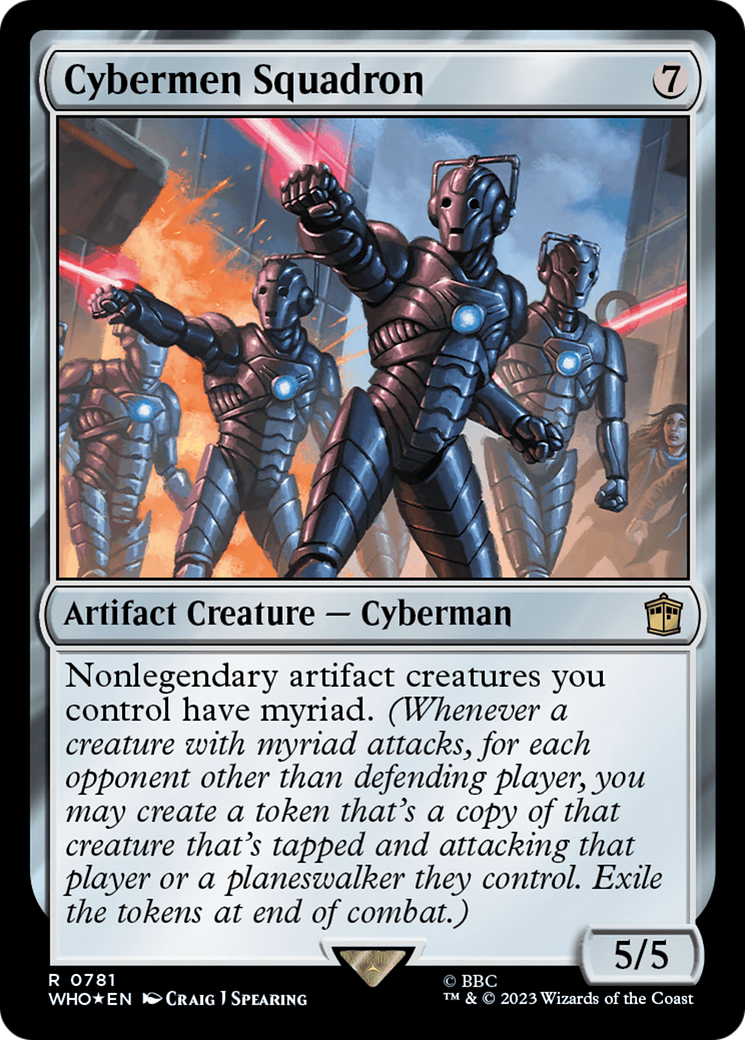 FOIL Cybermen Squadron (Surge Foil) (WHO-781) - Doctor Who - Magic The Gathering