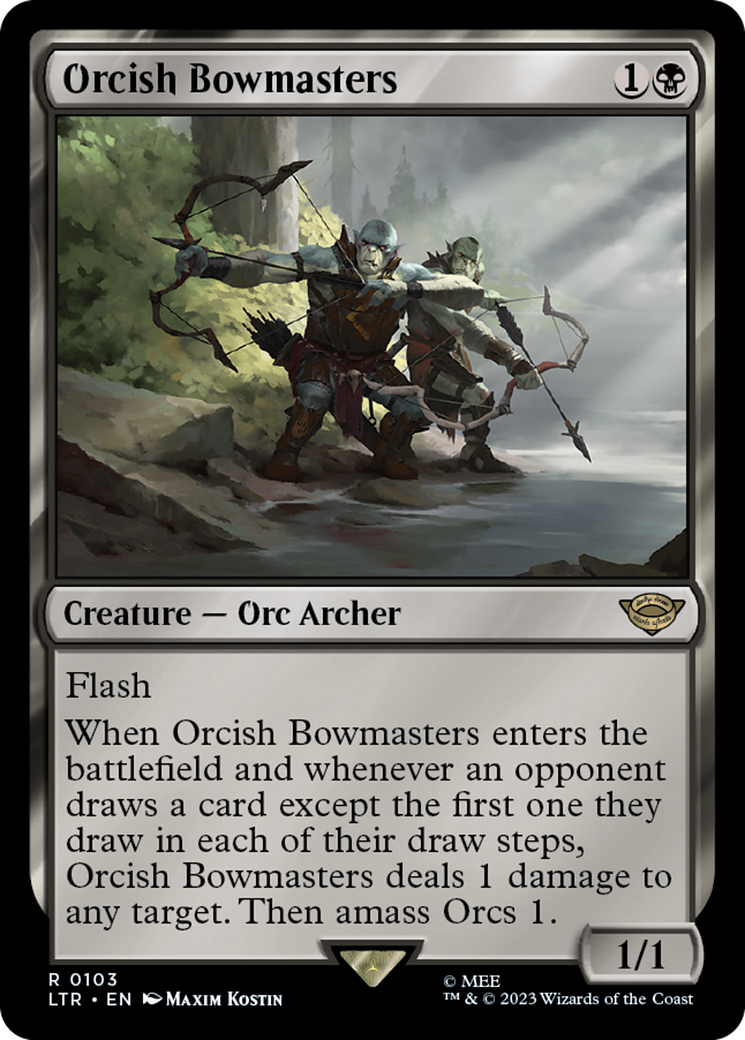 FOIL Orcish Bowmasters (LTR-103) - The Lord of the Rings: Tales of Middle-earth - Magic The Gathering