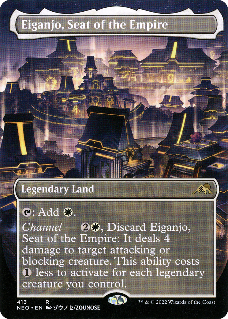 Eiganjo, Seat of the Empire (Borderless) (NEO-413) - Kamigawa: Neon Dynasty - Magic The Gathering