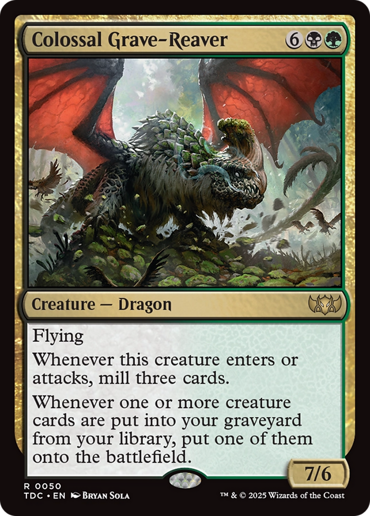 Colossal Grave-Reaver (TDC-050) - Commander: Tarkir: Dragonstorm - Magic The Gathering