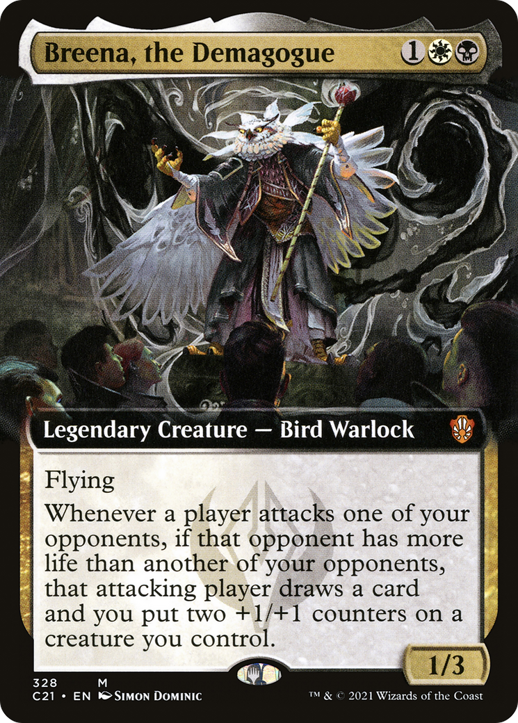 Breena, the Demagogue (Extended Art) (C21-328) - Commander 2021 - Magic The Gathering