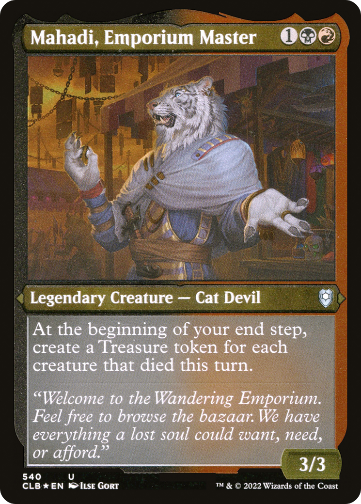 ETCHED FOIL Mahadi, Emporium Master (CLB-540) - Commander Legends: Battle for Baldur's Gate - Magic The Gathering
