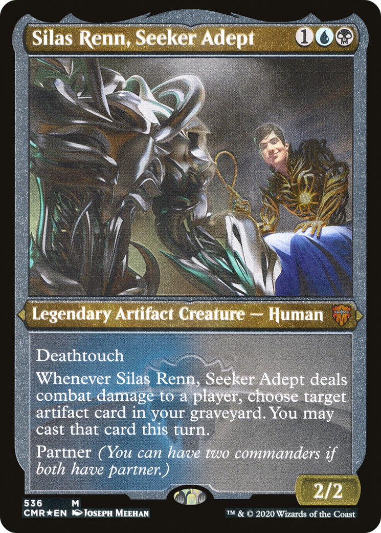 ETCHED FOIL Silas Renn, Seeker Adept (Foil Etched) (CMR-536) - Commander Legends - Magic The Gathering