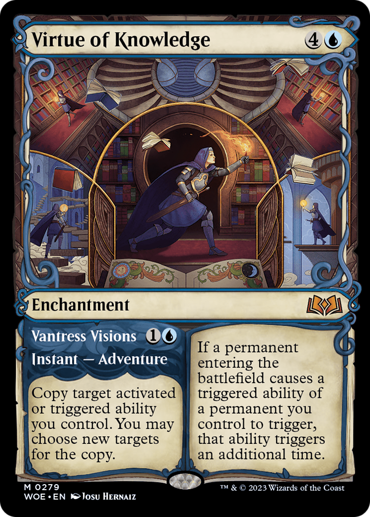 FOIL Virtue of Knowledge (Showcase) (WOE-279) - Wilds of Eldraine - Magic The Gathering