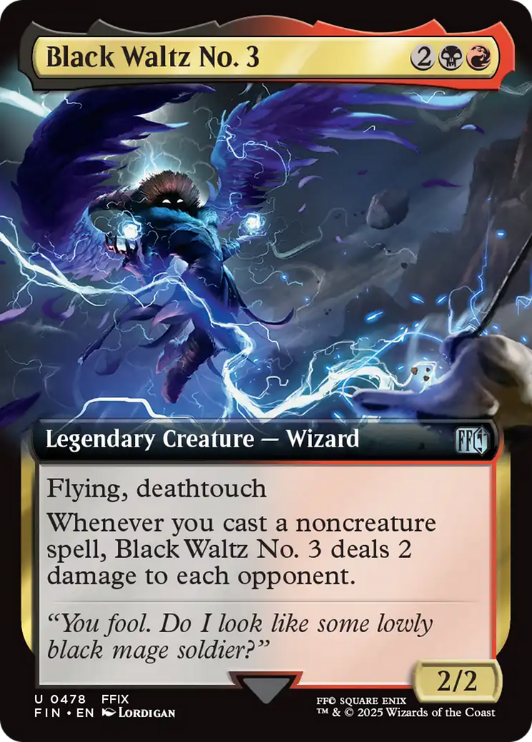 FOIL Black Waltz No. 3 (Extended Art) (FIN-478) - FINAL FANTASY - Magic The Gathering