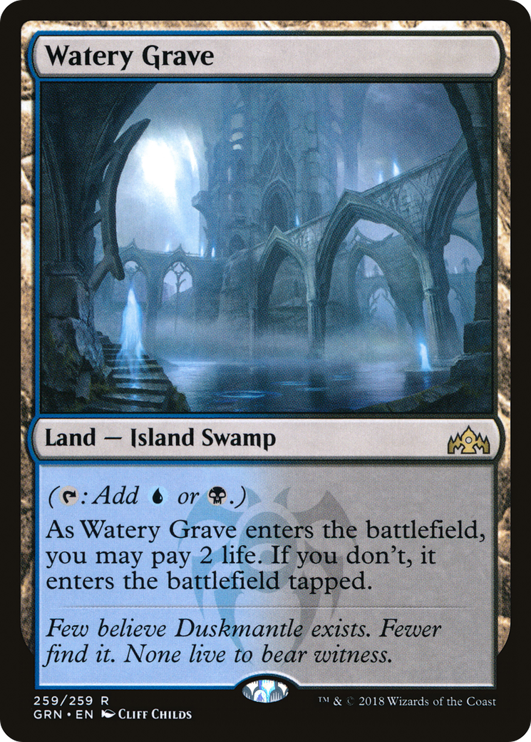 FOIL Watery Grave (GRN-259) - Guilds of Ravnica - Magic The Gathering
