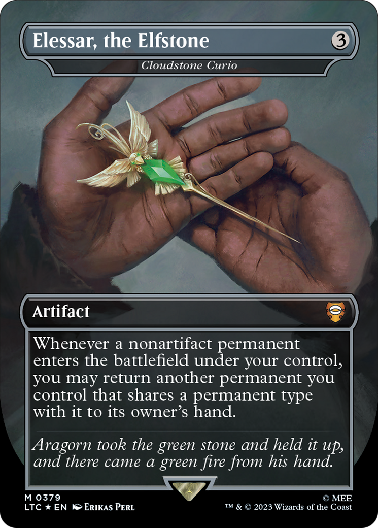 FOIL Elessar, the Elfstone - Cloudstone Curio (Surge Foil) (LTC-379) - Tales of Middle-earth Commander - Magic The Gathering