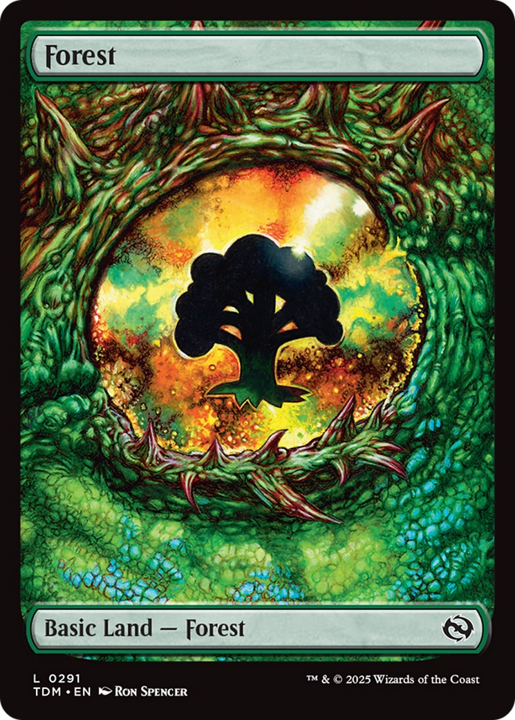 FOIL Forest (TDM-291) - Tarkir: Dragonstorm - Magic The Gathering