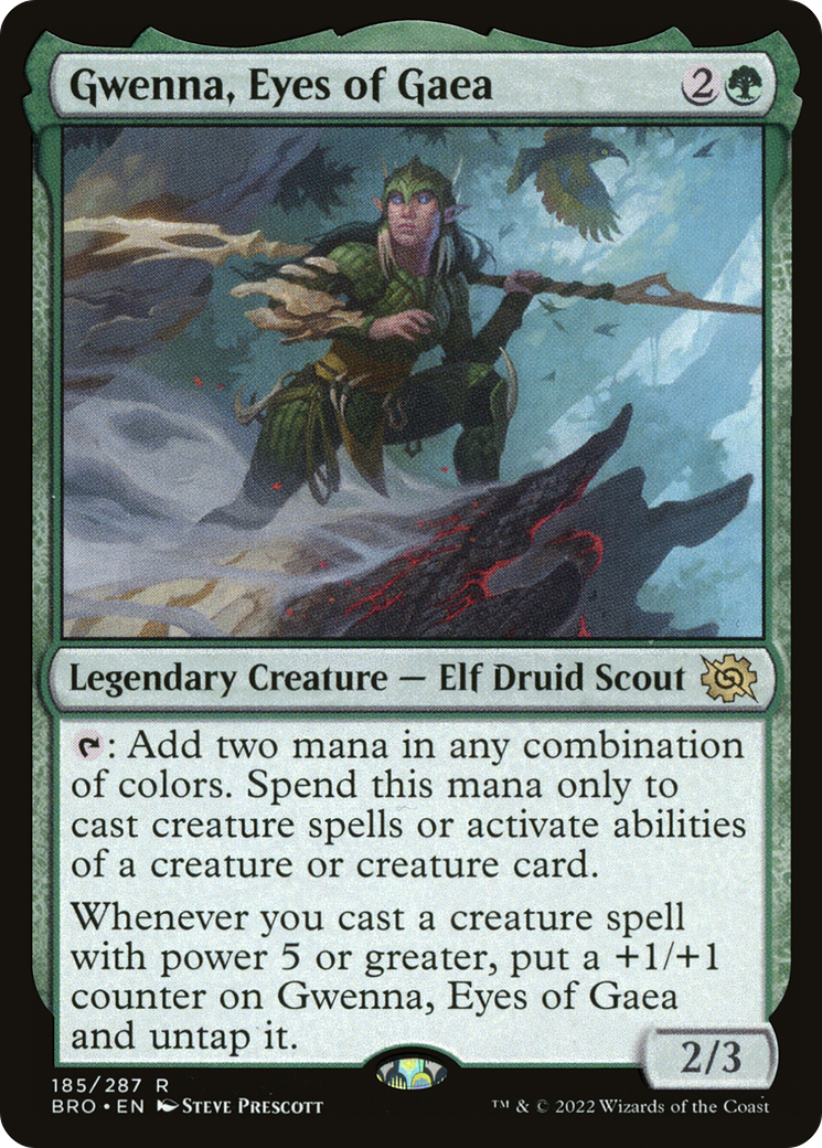 Gwenna, Eyes of Gaea (BRO-185) - The Brothers' War - Magic The Gathering