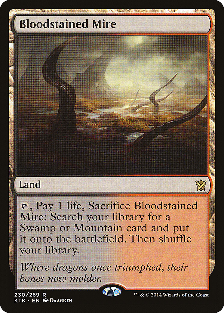 FOIL Bloodstained Mire (KTK-230) - Khans of Tarkir - Magic The Gathering