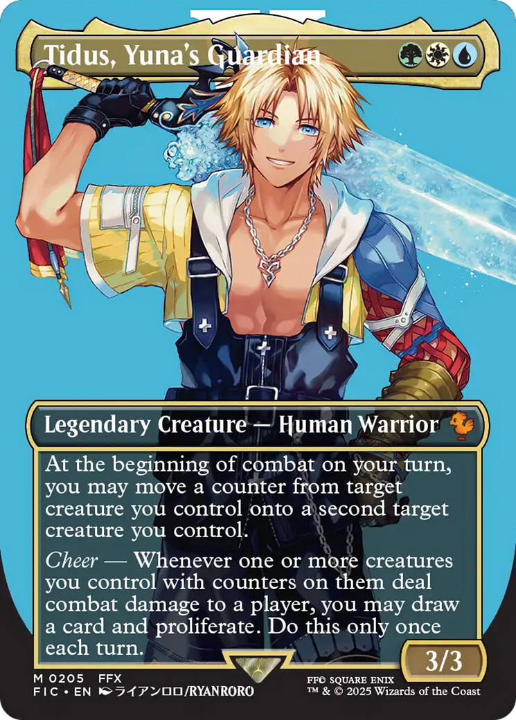 Tidus, Yuna's Guardian (Borderless) (FIC-205) - Commander: FINAL FANTASY - Magic The Gathering