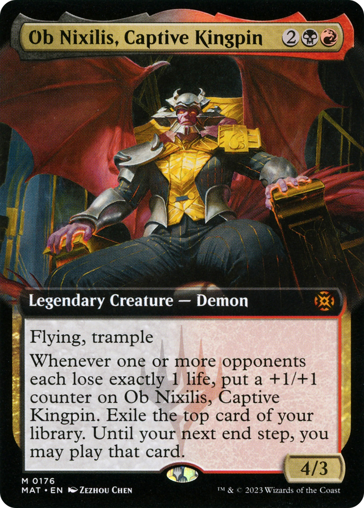Ob Nixilis, Captive Kingpin (Extended Art) (MAT-176) - March of the Machine: The Aftermath - Magic The Gathering