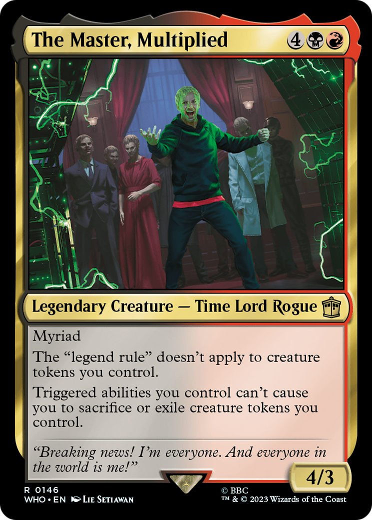 FOIL The Master, Multiplied (WHO-146) - Doctor Who - Magic The Gathering