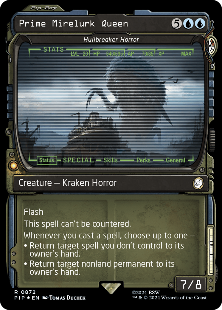 FOIL Prime Mirelurk Queen - Hullbreaker Horror (Showcase) (Surge Foil) (PIP-872) - Fallout - Magic The Gathering