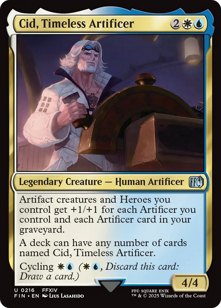 FOIL Cid, Timeless Artificer (0216) (FIN-216) - FINAL FANTASY - Magic The Gathering